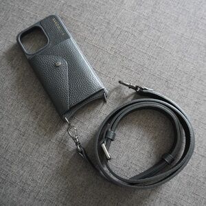 Bandolier HAILEY Crossbody iPhone 15 Pro Max Case in Black/Silver